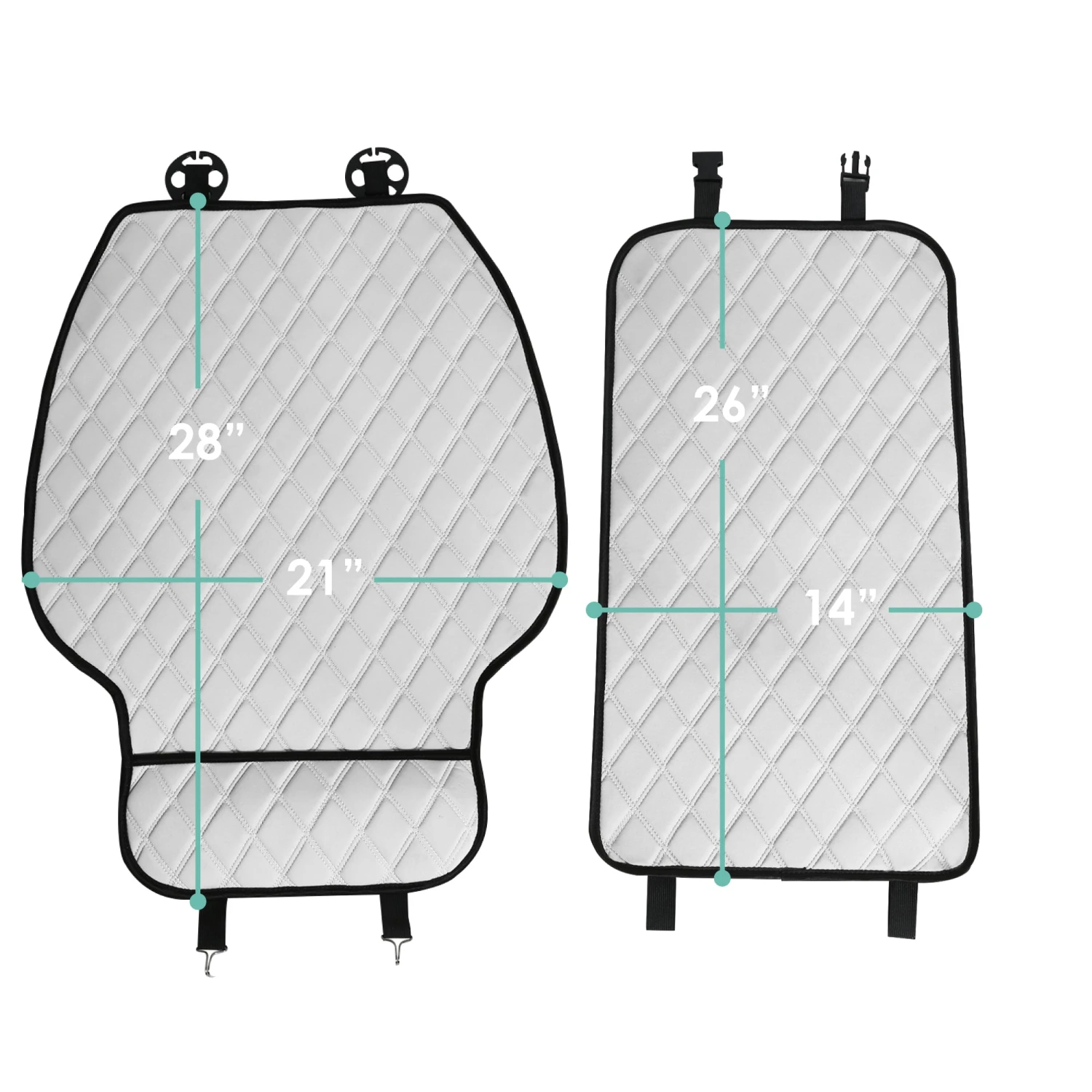 NeoSupreme Seat Protectors - Front Set - 2pc Solid White(Neosupreme Seat Protectors Front Set 2pc Solid White) 7 NeoSupreme Seat Protectors - Front Set - 2pc Solid White(Neosupreme Seat Protectors Front Set 2pc Solid White) - Image 7