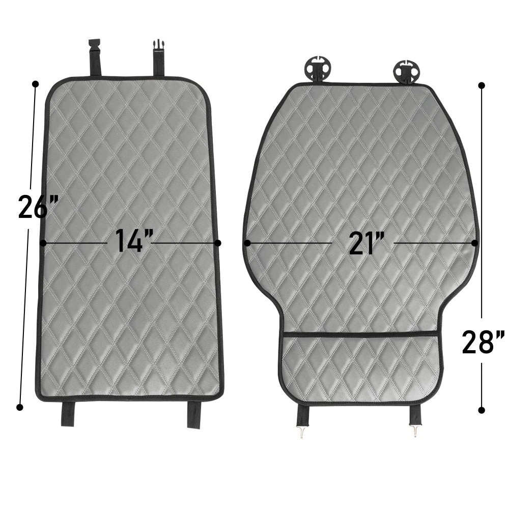 Faux Leather Seat Protectors - 1Pk Front Gray(Faux Leather Seat Protectors 1pk Front Gray) 6 Faux Leather Seat Protectors - 1Pk Front Gray(Faux Leather Seat Protectors 1pk Front Gray) - Image 6