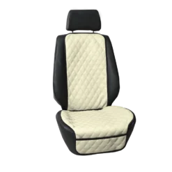 Faux Leather Seat Protectors - 1Pk Front Beige(Faux Leather Seat Protectors 1pk Front Beige)