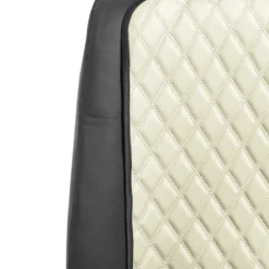 Faux Leather Seat Protectors - 1Pk Front Beige(Faux Leather Seat Protectors 1pk Front Beige) -FH Group fh1018 beige close detail e1591531432932