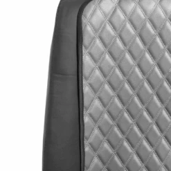 Faux Leather Seat Protectors - Front Set Gray(Faux Leather Seat Protectors Front Set Gray) -FH Group fh1018 gray close detail e1591531248468 0ce9fe52 e7ed 464c b033 800f3fb37c1f
