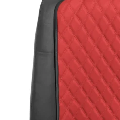Faux Leather Seat Protectors - 1Pk Front Red(Faux Leather Seat Protectors 1pk Front Red) -FH Group fh1018 red close detail e1591532073325