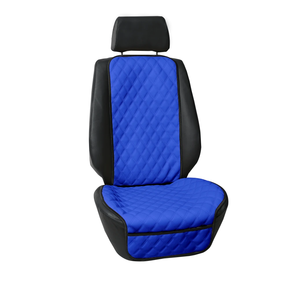 Faux Leather Seat Protectors - Front Set Blue(Faux Leather Seat Protectors Front Set Blue) 3 Faux Leather Seat Protectors - Front Set Blue(Faux Leather Seat Protectors Front Set Blue) - Image 3