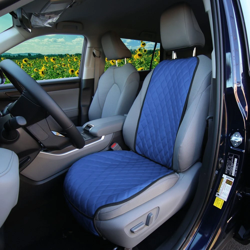 Faux Leather Seat Protectors - Front Set Blue(Faux Leather Seat Protectors Front Set Blue) 2 Faux Leather Seat Protectors - Front Set Blue(Faux Leather Seat Protectors Front Set Blue) - Image 2