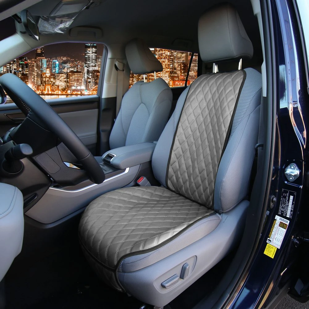 Faux Leather Seat Protectors - 1Pk Front Gray(Faux Leather Seat Protectors 1pk Front Gray) 3 Faux Leather Seat Protectors - 1Pk Front Gray(Faux Leather Seat Protectors 1pk Front Gray) - Image 3