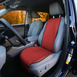 Faux Leather Seat Protectors - 1Pk Front Red(Faux Leather Seat Protectors 1pk Front Red) -FH Group fh1018red interior v3 e1591531547168