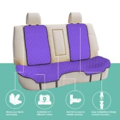 Neosupreme Seat Protectors - Rear Set Purple(Neosupreme Seat Protectors Rear Set Purple) -FH Group fh1026 purple 4