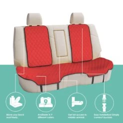 Neosupreme Seat Protectors - Rear Set Red(Neosupreme Seat Protectors Rear Set Red) -FH Group fh1026 red 4