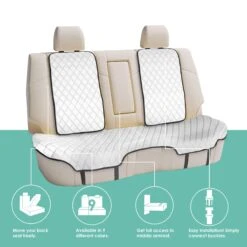 Neosupreme Seat Protectors - Rear Set White(Neosupreme Seat Protectors Rear Set White) -FH Group fh1026 white 4