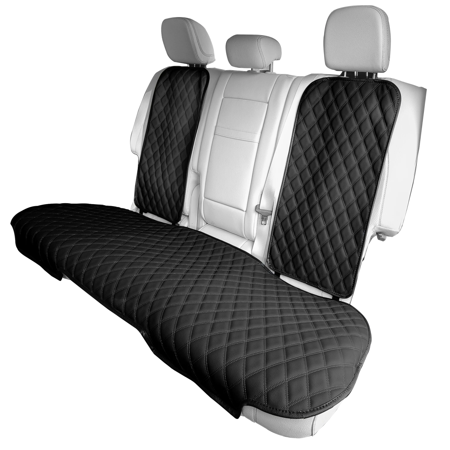 Faux Leather Seat Protectors - Rear Set Black(Faux Leather Seat Protectors Rear Set Black) 1 Faux Leather Seat Protectors - Rear Set Black(Faux Leather Seat Protectors Rear Set Black)