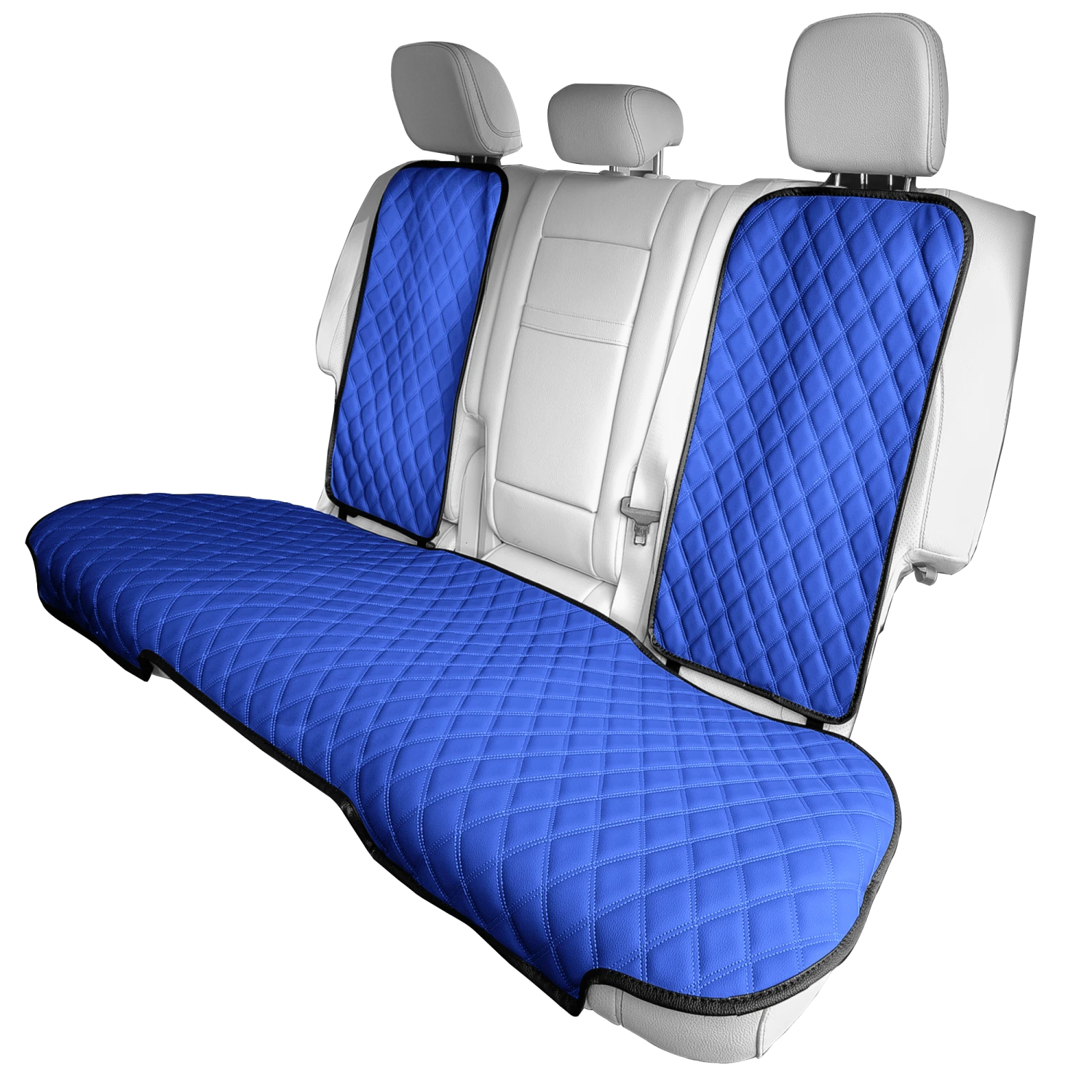 Faux Leather Seat Protectors - Rear Set Blue(Faux Leather Seat Protectors Rear Set Blue) 1 Faux Leather Seat Protectors - Rear Set Blue(Faux Leather Seat Protectors Rear Set Blue)