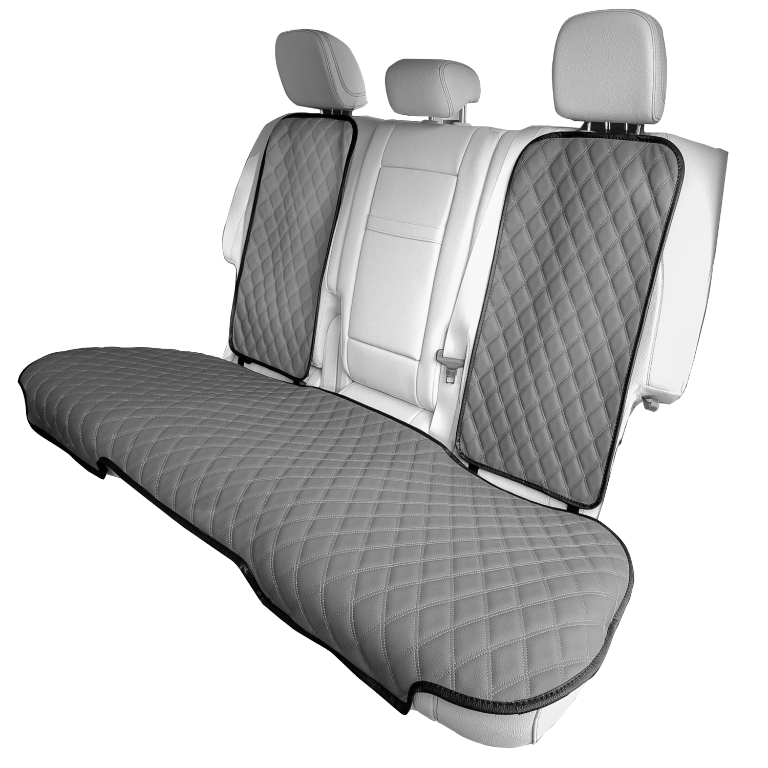 Faux Leather Seat Protectors - Rear Set Gray(Faux Leather Seat Protectors Rear Set Gray) 1 Faux Leather Seat Protectors - Rear Set Gray(Faux Leather Seat Protectors Rear Set Gray)