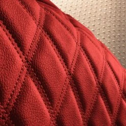 Faux Leather Seat Protectors - Rear Set Red(Faux Leather Seat Protectors Rear Set Red) -FH Group fh1028red close texture front and back