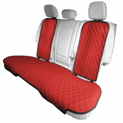 Faux Leather Seat Protectors - Rear Set Red(Faux Leather Seat Protectors Rear Set Red)