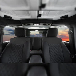 Neosupreme Deluxe Quality Car Seat Cushions - Front Set Black(Neosupreme Deluxe Quality Car Seat Cushions Front Set Black) -FH Group final for fb0 1