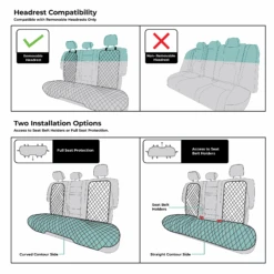 Faux Leather Seat Protectors - Rear Set Beige(Faux Leather Seat Protectors Rear Set Beige) -FH Group image 4