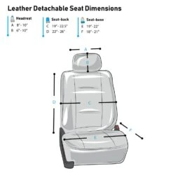 PU Leather Rome Seat Covers - Front Set Black(Pu Leather Rome Seat Covers Front Set Black) -FH Group leather detach bucket dimensions e1568914967709