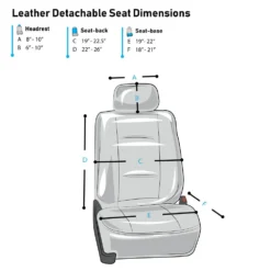 Highest Grade Faux Leather Seat Covers - Front Set Black(Highest Grade Faux Leather Seat Covers Front Set Black) -FH Group leather detach bucket dimensions e1568914967709 4e999dd3 4a8b 4365 8476 048a068aa35c