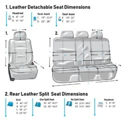 Deluxe Leatherette Seat Covers - Full Set Gray(Deluxe Leatherette Seat Covers Full Set Gray) -FH Group leather detachable rear split combo e1568994161829 6e0a777e af31 4000 919f f81a1cffdd96