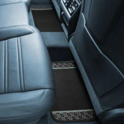 We Are Young Life Is Fun Checker Printed Seat Covers, Floor Mats, And Steering Wheel Cover - Gray Combo Full Set(We Are Young Life Is Fun Checker Printed Seat Covers Floor Mats And Steering Wheel Cover Gray Combo Full Set) -FH Group lf10002 GRAY 4 v2