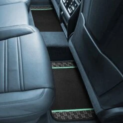 We Are Young Life Is Fun Checker Printed Seat Covers, Floor Mats, And Steering Wheel Cover - Mint Combo Full Set(We Are Young Life Is Fun Checker Printed Seat Covers Floor Mats And Steering Wheel Cover Mint Combo Full Set) -FH Group lf10002 MINT 4 v2