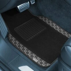 We Are Young Life Is Fun Print Non-Slip Carpet Floor Mats - Full Set Black(We Are Young Life Is Fun Print Non Slip Carpet Floor Mats Full Set Black) -FH Group lf10002 black 2 v2 1