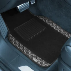 We Are Young Life Is Fun Checker Printed Seat Covers, Floor Mats, And Steering Wheel Cover - Black Combo Full Set(We Are Young Life Is Fun Checker Printed Seat Covers Floor Mats And Steering Wheel Cover Black Combo Full Set) 13 We Are Young Life Is Fun Checker Printed Seat Covers, Floor Mats, And Steering Wheel Cover - Black Combo Full Set(We Are Young Life Is Fun Checker Printed Seat Covers Floor Mats And Steering Wheel Cover Black Combo Full Set) -FH Group lf10002 black 2 v2