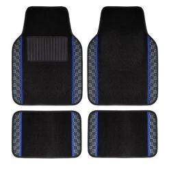 We Are Young Life Is Fun Print Non-Slip Carpet Floor Mats - Full Set Blue(We Are Young Life Is Fun Print Non Slip Carpet Floor Mats Full Set Blue)