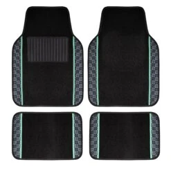 We Are Young Life Is Fun Print Non-Slip Carpet Floor Mats - Full Set Mint(We Are Young Life Is Fun Print Non Slip Carpet Floor Mats Full Set Mint)