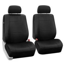 PU Leather Seat Covers - Front Set Black(Pu Leather Seat Covers Front Set Black)