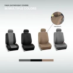 PU Leather Seat Covers - Front Set Gray / Black(Pu Leather Seat Covers Front Set Gray Black) 11 PU Leather Seat Covers - Front Set Gray / Black(Pu Leather Seat Covers Front Set Gray Black) -FH Group pu001 gray 102 6