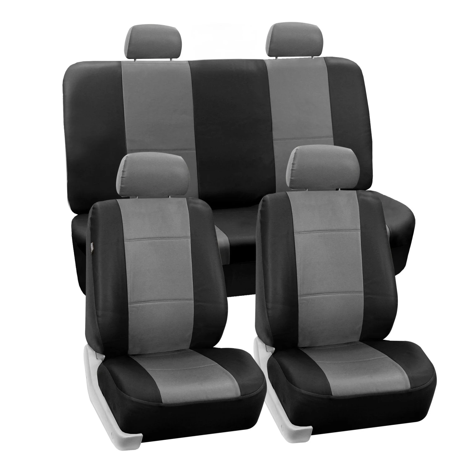 Premium PU Leather Seat Covers - Full Set Gray / Black(Premium Pu Leather Seat Covers Full Set Gray Black) 1 Premium PU Leather Seat Covers - Full Set Gray / Black(Premium Pu Leather Seat Covers Full Set Gray Black)