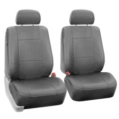 PU Leather Seat Covers - Front Set Gray(Pu Leather Seat Covers Front Set Gray)