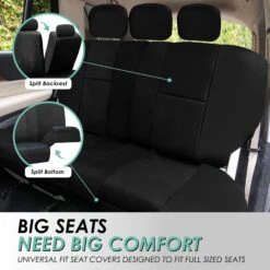 Premium PU Leather Seat Covers - Rear Black(Premium Pu Leather Seat Covers Rear Black) 10 Premium PU Leather Seat Covers - Rear Black(Premium Pu Leather Seat Covers Rear Black) -FH Group pu002 black 4 5ef058d0 1676 4a07 870e eea081e22a90