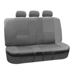 Premium PU Leather Seat Covers - Rear Gray(Premium Pu Leather Seat Covers Rear Gray)