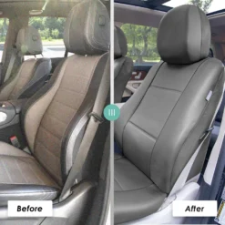 Premium PU Leather Seat Covers - Front Set Gray(Premium Pu Leather Seat Covers Front Set Gray) 12 Premium PU Leather Seat Covers - Front Set Gray(Premium Pu Leather Seat Covers Front Set Gray) -FH Group pu002 solid gray 6 scaled