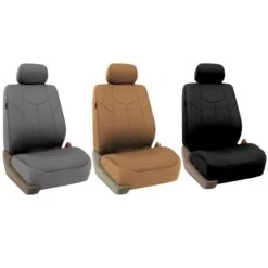 PU Leather Rome Seat Covers - Full Set Black(Pu Leather Rome Seat Covers Full Set Black) -FH Group pu009 variation 1seat