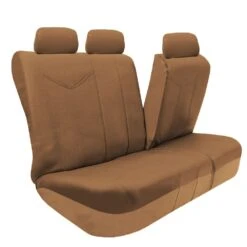 PU Leather Rome Seat Covers - Full Set Tan(Pu Leather Rome Seat Covers Full Set Tan) -FH Group pu009tan013split v2 e1575669786489