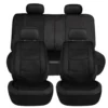Galaxy13 Metallic Striped Deluxe Leatherette Seat Covers - Full Set Black(Galaxy13 Metallic Striped Deluxe Leatherette Seat Covers Full Set Black)