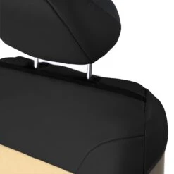 Quality Faux Leather Diamond Pattern Car Seat Cushions - Front Set Beige / Black(Quality Faux Leather Diamond Pattern Car Seat Cushions Front Set Beige Black) 13 Quality Faux Leather Diamond Pattern Car Seat Cushions - Front Set Beige / Black(Quality Faux Leather Diamond Pattern Car Seat Cushions Front Set Beige Black) -FH Group pu088 black beige closeup