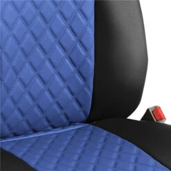 Quality Faux Leather Diamond Pattern Car Seat Cushions - Front Set Blue(Quality Faux Leather Diamond Pattern Car Seat Cushions Front Set Blue) 7 Quality Faux Leather Diamond Pattern Car Seat Cushions - Front Set Blue(Quality Faux Leather Diamond Pattern Car Seat Cushions Front Set Blue) -FH Group pu088blue 2