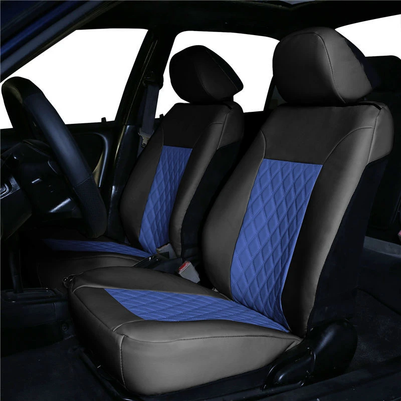 Quality Faux Leather Diamond Pattern Car Seat Cushions - Front Set Blue(Quality Faux Leather Diamond Pattern Car Seat Cushions Front Set Blue) 2 Quality Faux Leather Diamond Pattern Car Seat Cushions - Front Set Blue(Quality Faux Leather Diamond Pattern Car Seat Cushions Front Set Blue) - Image 2