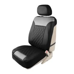 Quality Faux Leather Diamond Pattern Car Seat Cushions - Front Set Gray / Black(Quality Faux Leather Diamond Pattern Car Seat Cushions Front Set Gray Black) -FH Group pu089 BLACKGRAYwhitebackground pt2 e1568817929672 a1f25c86 1fcc 4449 8e40 1778cce2f4fc