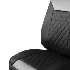 Quality Faux Leather Diamond Pattern Car Seat Cushions - Front Set Gray / Black(Quality Faux Leather Diamond Pattern Car Seat Cushions Front Set Gray Black) -FH Group pu089 details blackgrayv2 e1568817994745 11cbef8c 8988 410d 9769 a4105dbff988