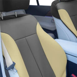 Apex90 Superior Faux Leather Car Seat Covers - Front Set Beige(Apex90 Superior Faux Leather Car Seat Covers Front Set Beige) -FH Group pu090102beige 4