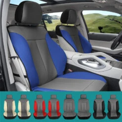 Apex90 Superior Faux Leather Car Seat Covers - Front Set Black(Apex90 Superior Faux Leather Car Seat Covers Front Set Black) -FH Group pu090102function 1 390ef3b3 5255 4408 b065 b6220e855135