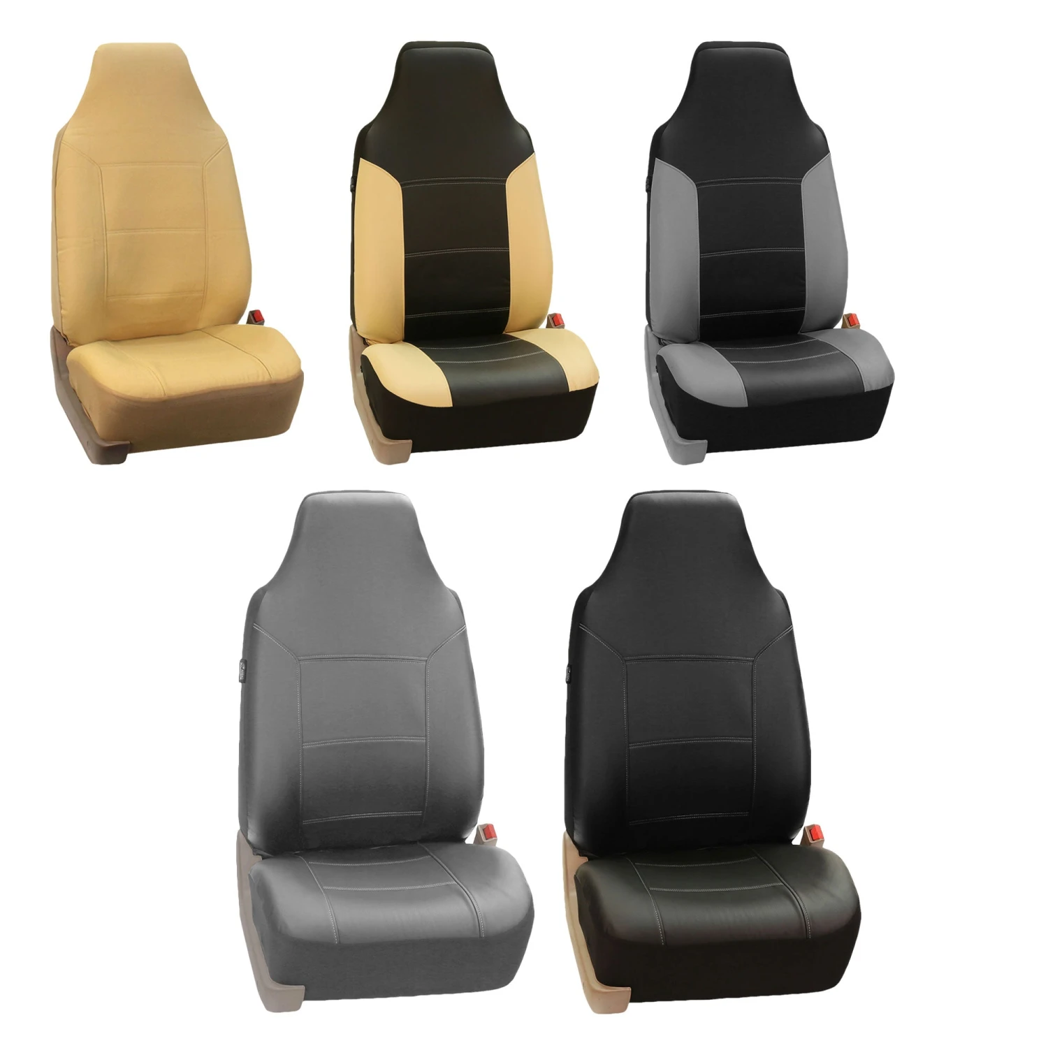 Royal PU Leather Seat Covers - Front Set Gray(Royal Pu Leather Seat Covers Front Set Gray) 4 Royal PU Leather Seat Covers - Front Set Gray(Royal Pu Leather Seat Covers Front Set Gray) - Image 4