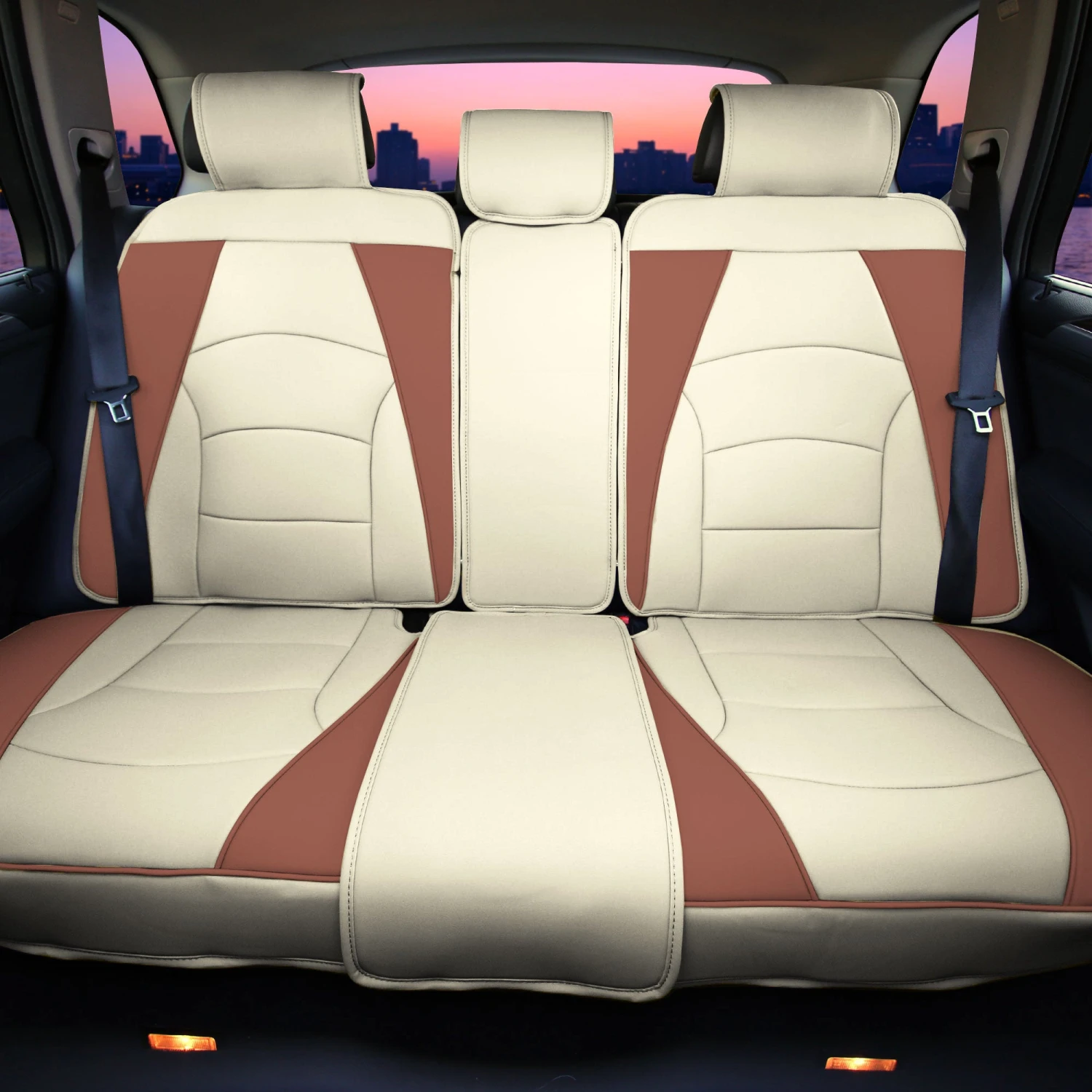 Ultra Comfort Deluxe Leatherette Seat Cushions - Full Set Beige / Tan(Ultra Comfort Deluxe Leatherette Seat Cushions Full Set Beige Tan) 6 Ultra Comfort Deluxe Leatherette Seat Cushions - Full Set Beige / Tan(Ultra Comfort Deluxe Leatherette Seat Cushions Full Set Beige Tan) - Image 6