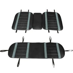 NeoBlend Leatherette Seat Cushions - Full Set Gray / Black(Neoblend Leatherette Seat Cushions Full Set Gray Black) -FH Group pu207 black rear set