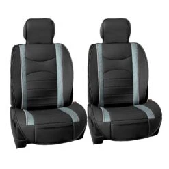 NeoBlend Leatherette Seat Cushions - Front Set Gray / Black(Neoblend Leatherette Seat Cushions Front Set Gray Black)